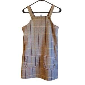 TU kids plaid wool blend jumper dress size 12 years